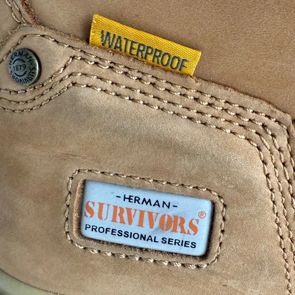 Herman Survivors Professional Weatherproof Steel Toe Mens Work Boots 13 Non Slip